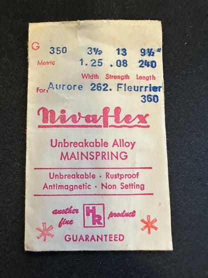 HR Nivaflex Mainspring G350 for Aurore 262, Fleurier 360 - Alloy