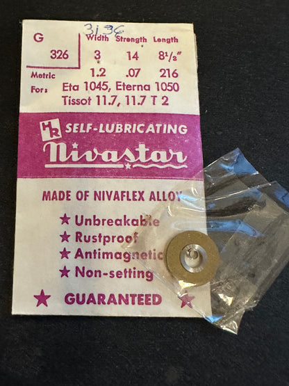HR Nivastar Mainspring G326 for ETA 1045, Eterna 1050, Tissot 11.7, 11.7T2 - Alloy