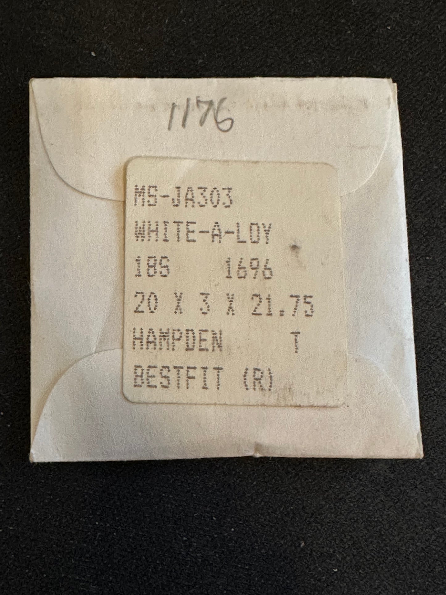 BESTFIT Mainspring JA-303 for 18s Hampden No. 1696 - Alloy