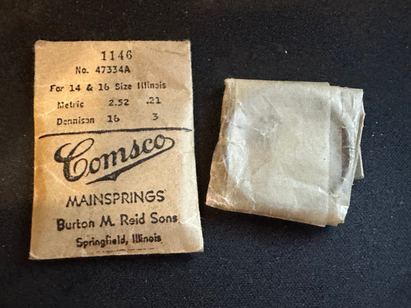 Comsco Mainspring #1146 for Illinois 14s & 16s No. 47334A - Steel
