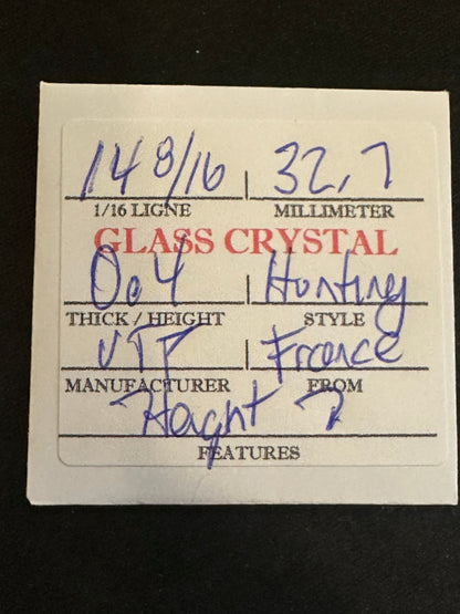 VTF Vintage Glass Hunting Case Watch Crystal 14-8/16 (~32.7mm) - NOS