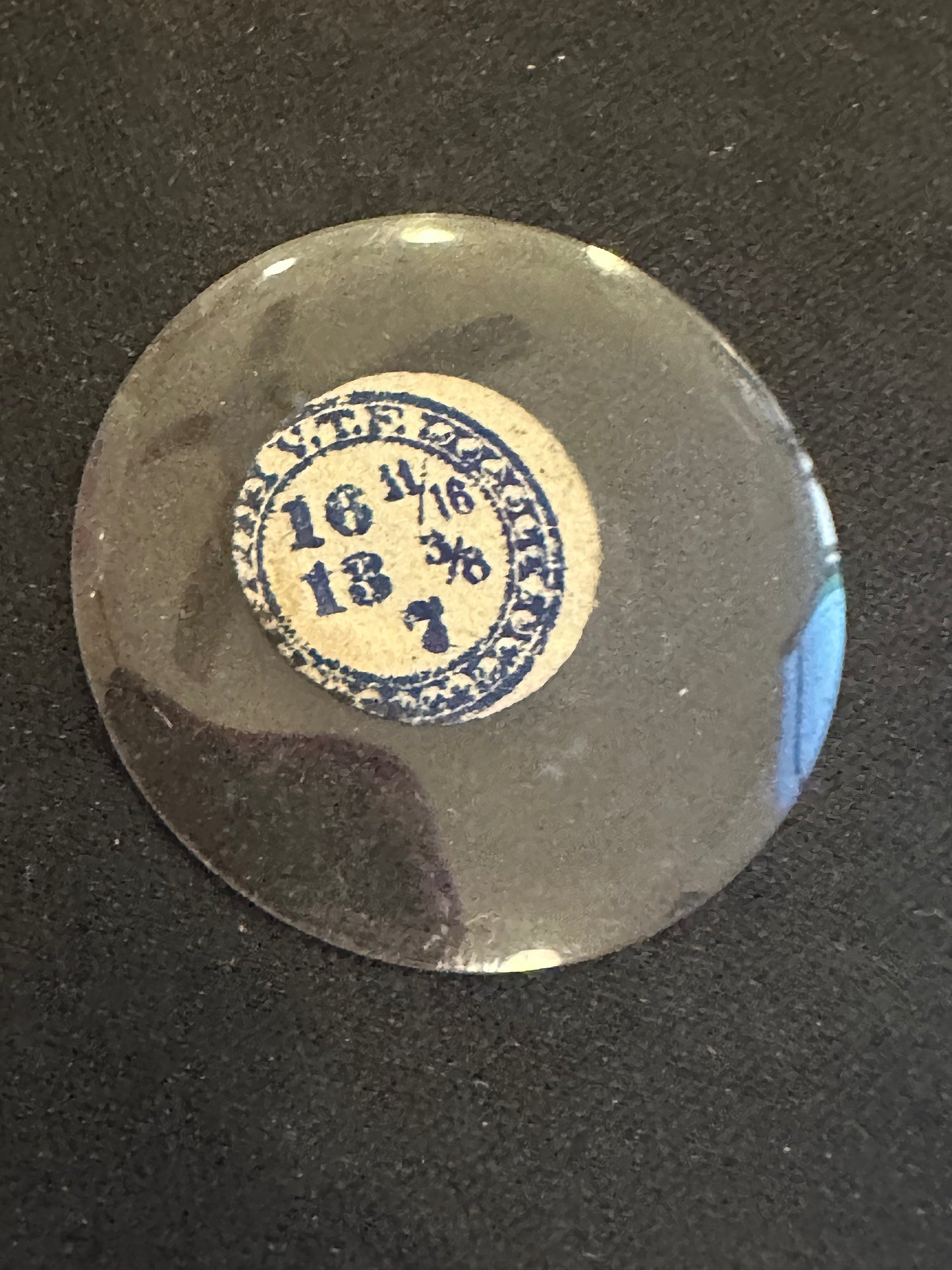 VTF Vintage Glass Hunting Case Watch Crystal 16-11/16 (~37.6mm) - NOS