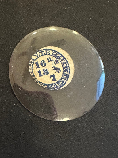 VTF Vintage Glass Hunting Case Watch Crystal 16-11/16 (~37.6mm) - NOS