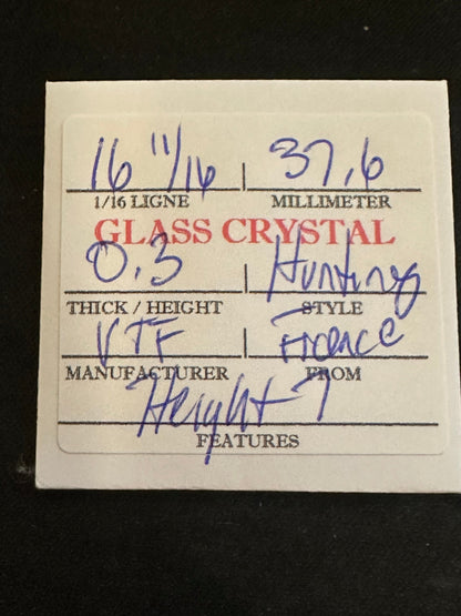 VTF Vintage Glass Hunting Case Watch Crystal 16-11/16 (~37.6mm) - NOS