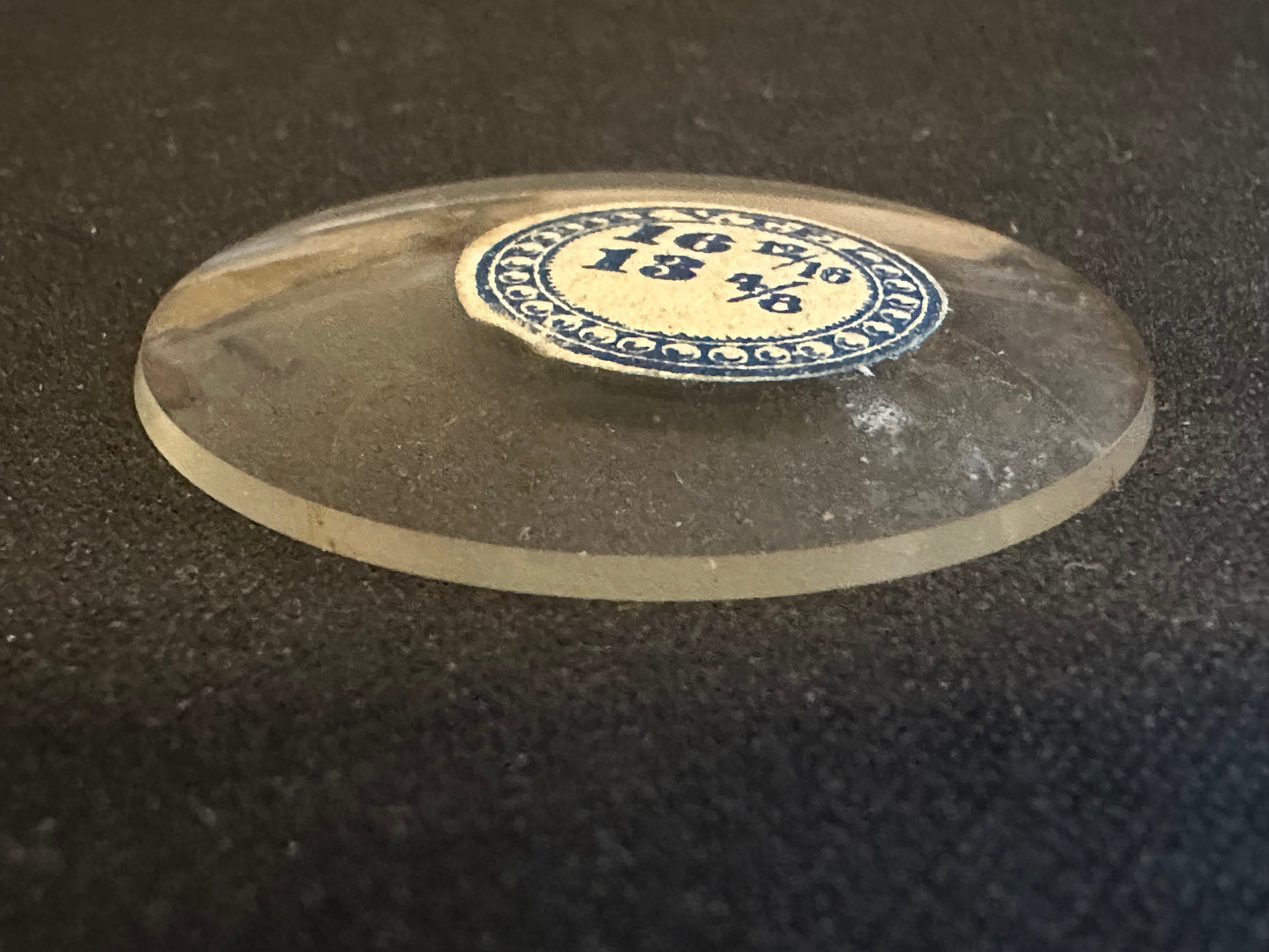 VTF Vintage Glass Pocket Watch Crystal 16-12/16 (~37.8mm) - NOS