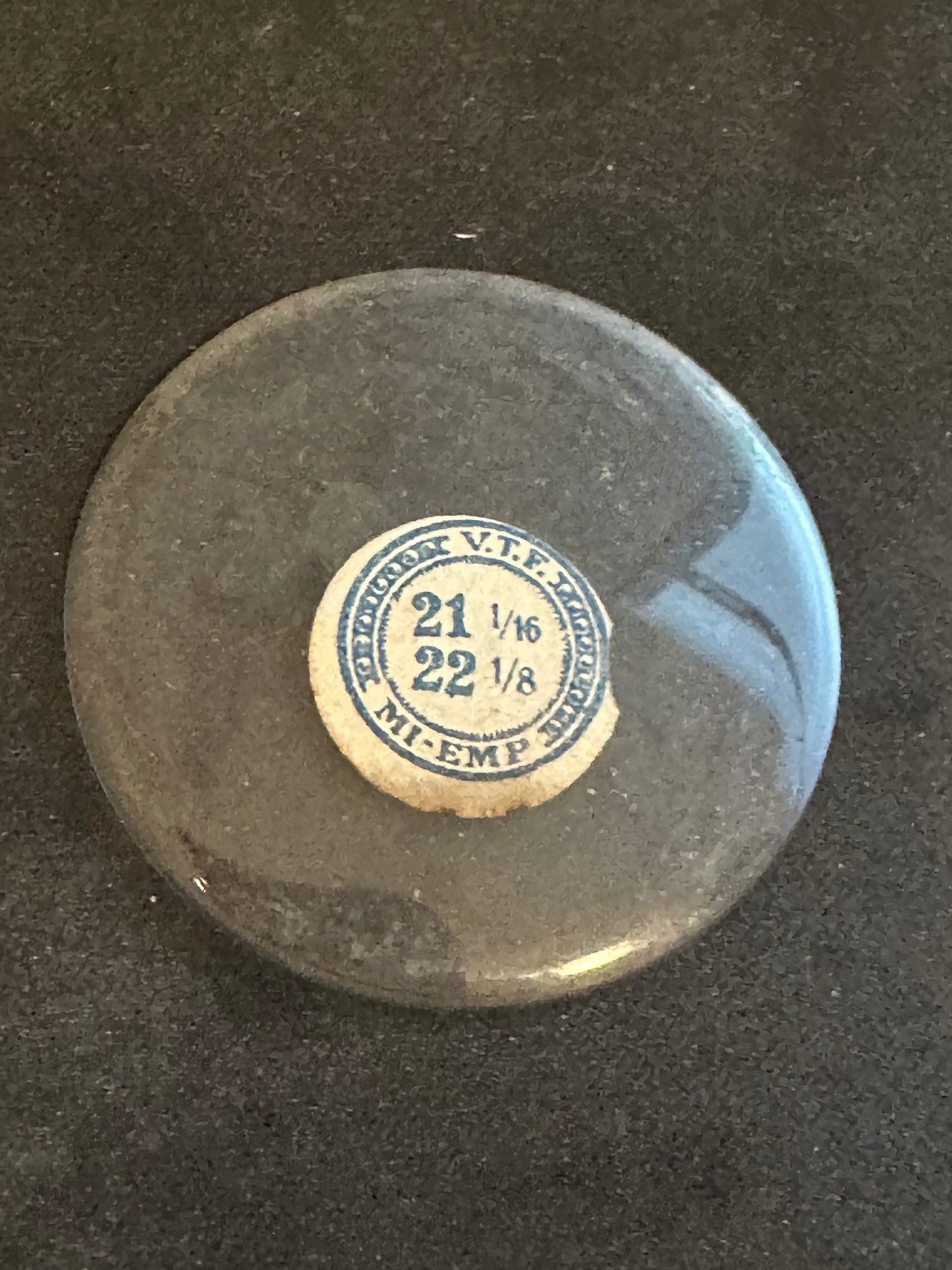 VTF Vintage Glass Pocket Watch Crystal 21-1/16 (~47.5mm) - NOS