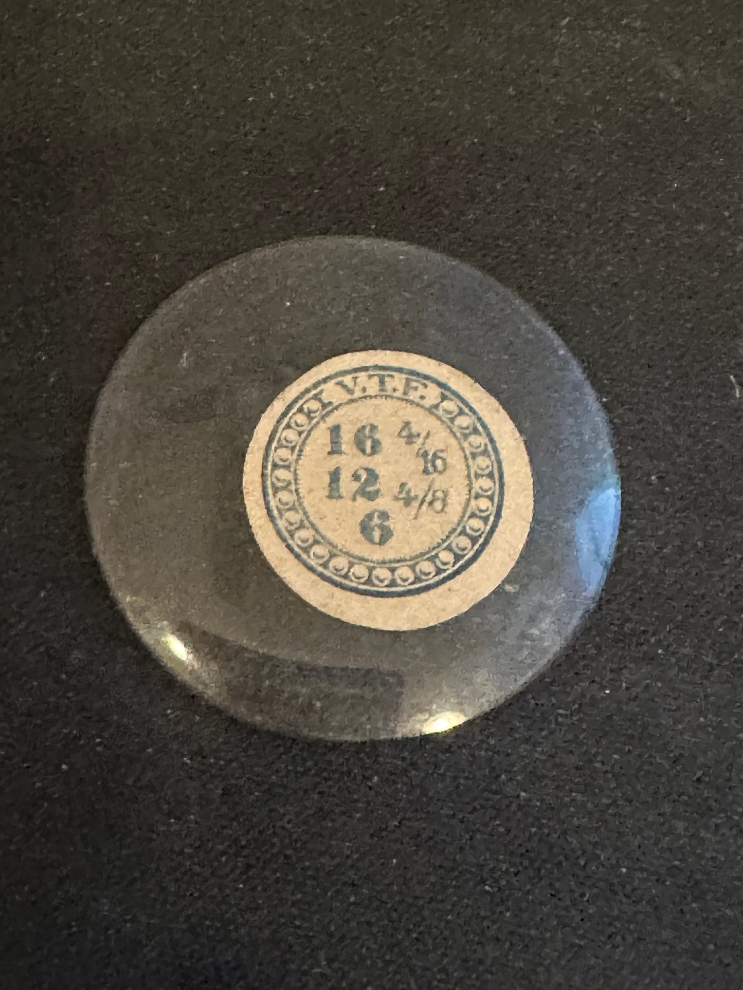 VTF Vintage Glass Hunting Case Watch Crystal 16-4/16 (~36.7mm) - NOS