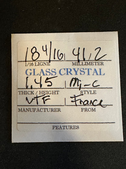 VTF Vintage Glass Pocket Watch Crystal 18-4/16 (~41.2mm) - NOS