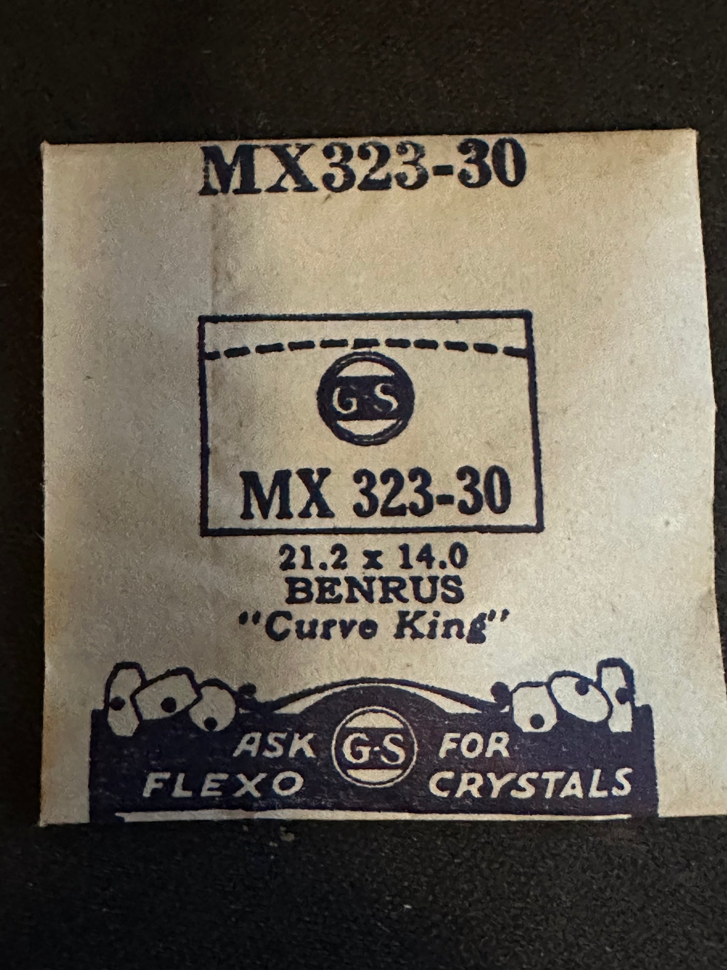 GS CMX series Fancy Flexo Wrist Watch Crystals