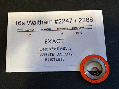 Waltham Mainspring for 16s Model 1945 No. 2247 / 2267 (EXACT) - Alloy