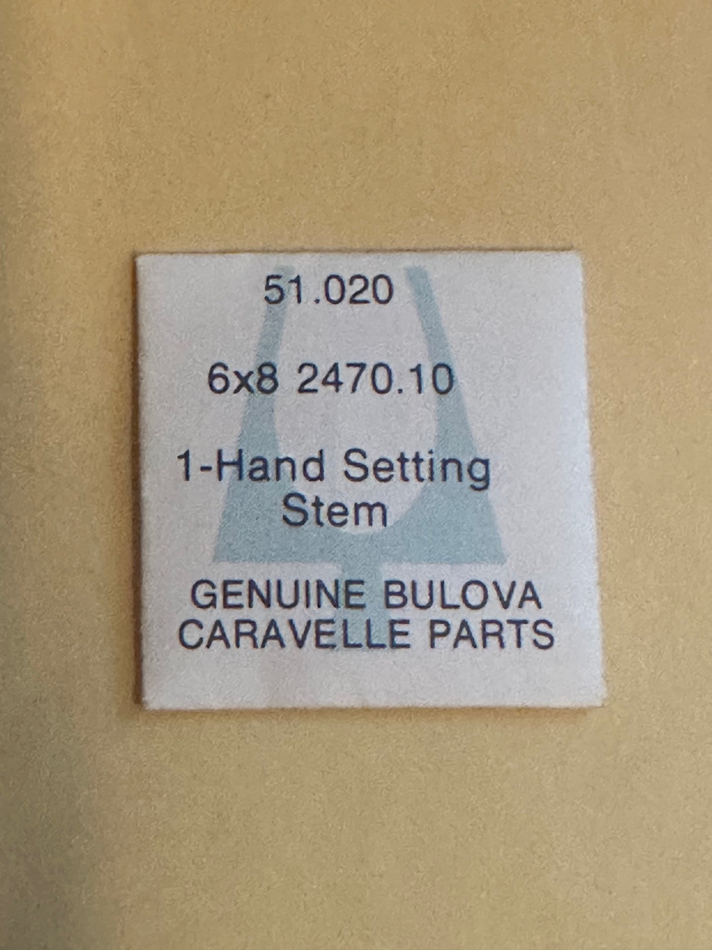 Bulova Factory set stem for Accutron Quartz 2470.10 - new in envelope