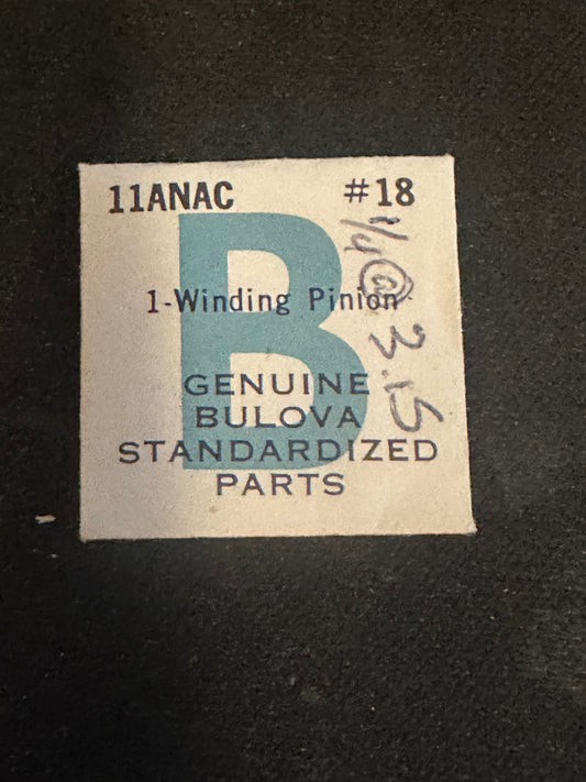 Bulova Factory winding pinion #18 for caliber 11ANAC - new in envelope