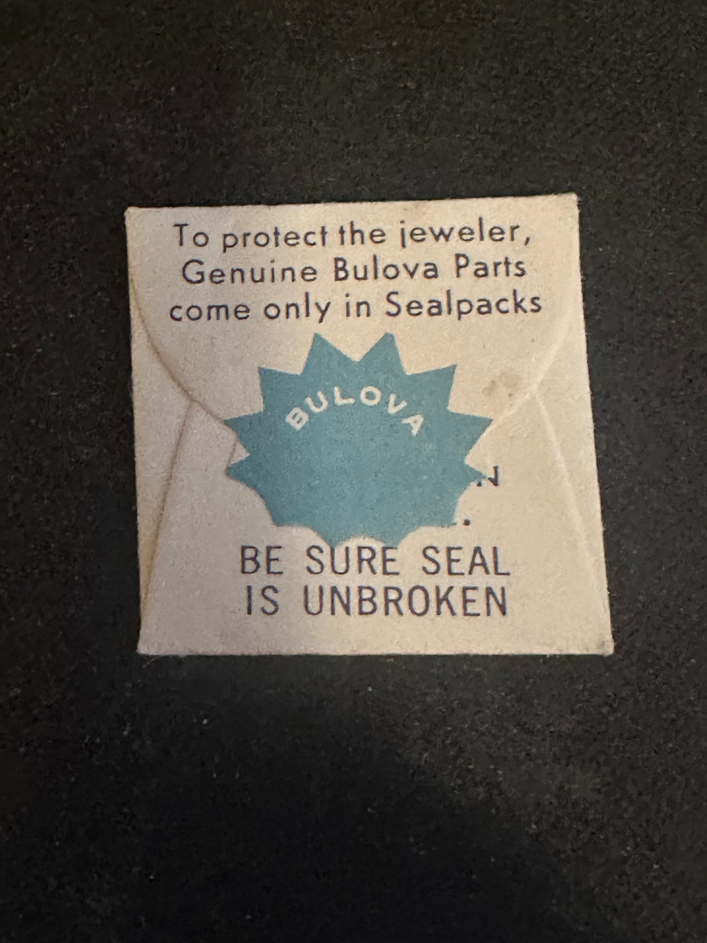 Bulova Factory winding pinion #18 for caliber 11ANAC - new in envelope