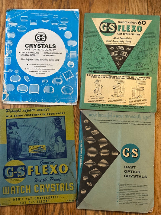 Lot of 4 GS Watch Crystal Catalogs from 1948 and beyond #'s 48, 60, 65 & 201