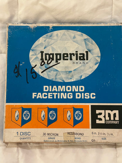 3m Imperial 6" Diamond Faceting Disc - 30 Micron