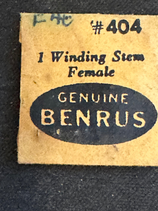 Benrus Factory female stem #404 for caliber E46 - new in envelope