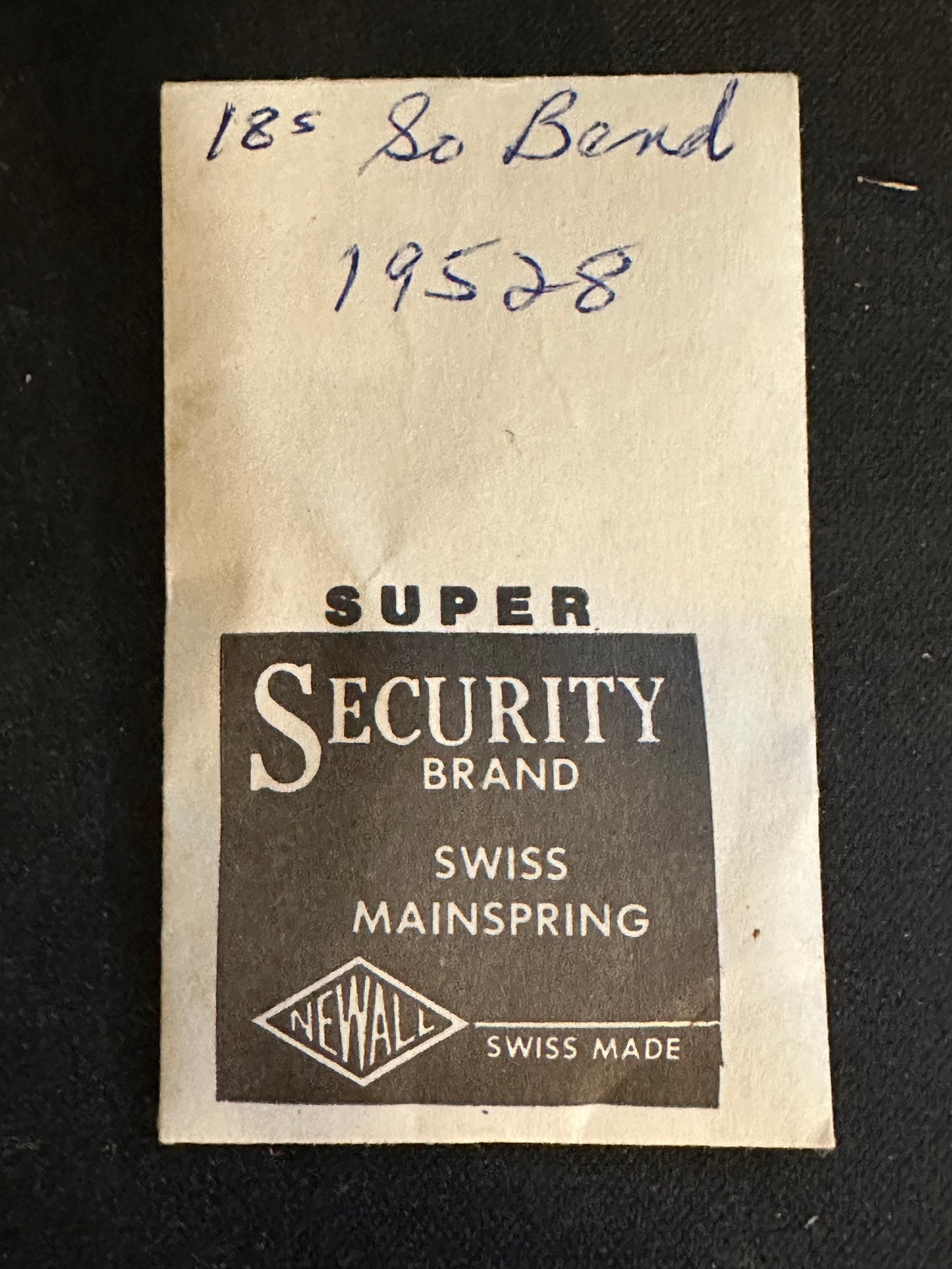 Newall SUPER Security Mainspring #901 for South Bend 18s No. 19528 - Alloy
