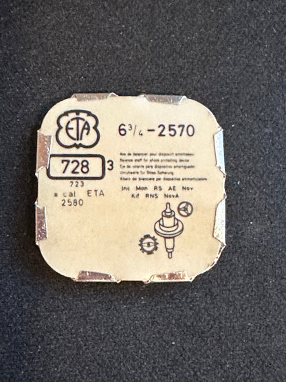 Ebauches SA Balance Staffs (3) for ETA 6¾ ligne caliber 2570 & variants - new