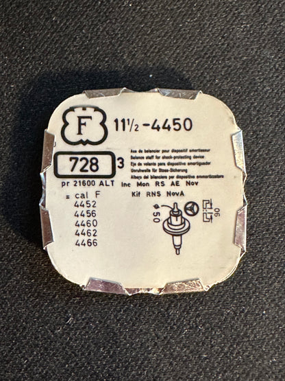 Ebauches SA Balance Staffs (3) for Felsa 11½ ligne caliber 4450 & variants - new