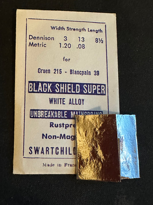Swartchild Black Shield SUPER Mainspring for Blancpain 39 - Alloy
