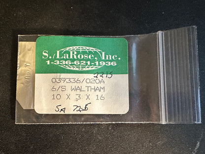 Waltham 6s Mainspring Factory No. 2215 / 2217 from S. LaRose - Alloy