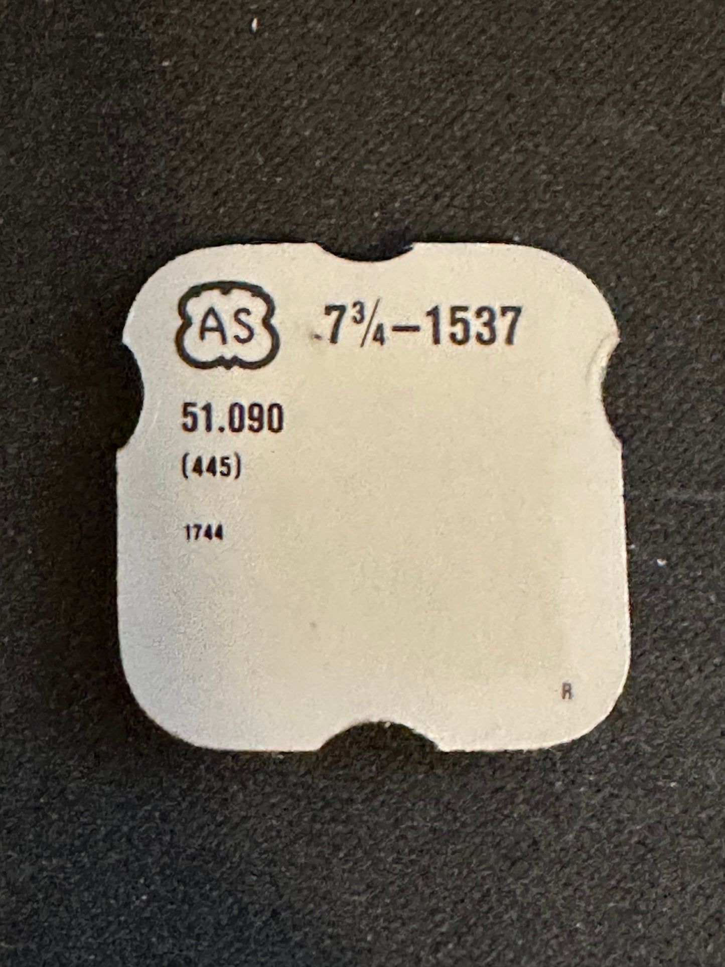 Set Bridge #455 for A. Schild (AS) 7¾ Ligne base caliber 1537 movements