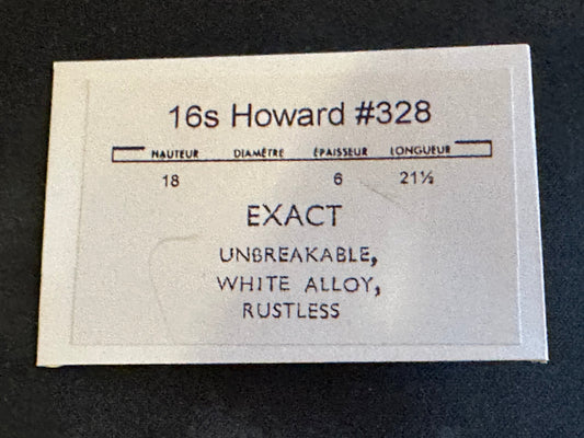 Howard 16s Mainspring No. 328 (EXACT) - Alloy