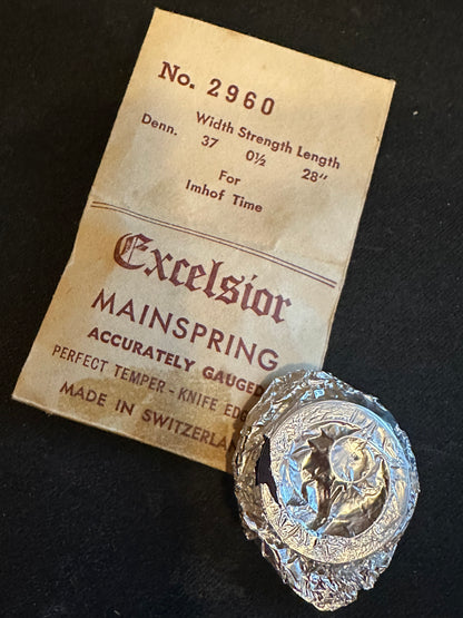 Excelsior #2960 TIME Mainspring for Imhof Alarm / Travel Clocks