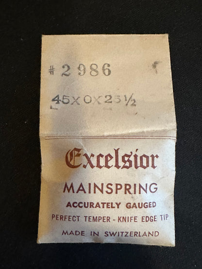 Excelsior #2986 TIME Mainspring for ORIS 8-Day caliber 800 Clock