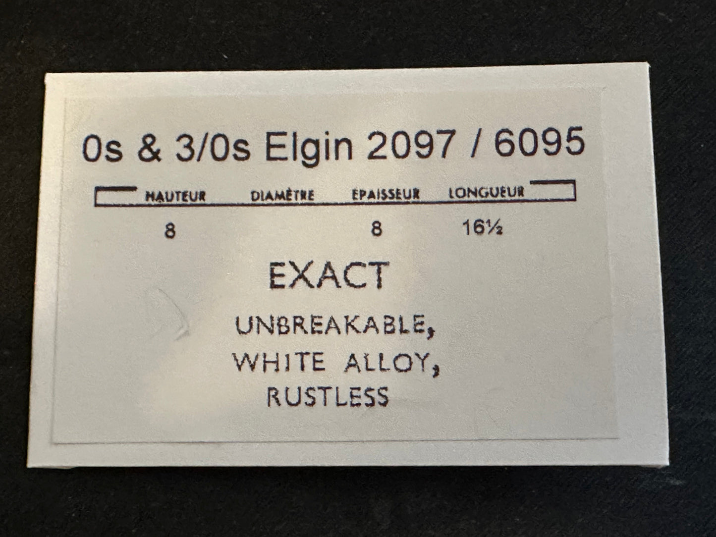 Elgin 0s & 3/0s Mainspring No. 2097 / 6095 (EXACT) - Alloy