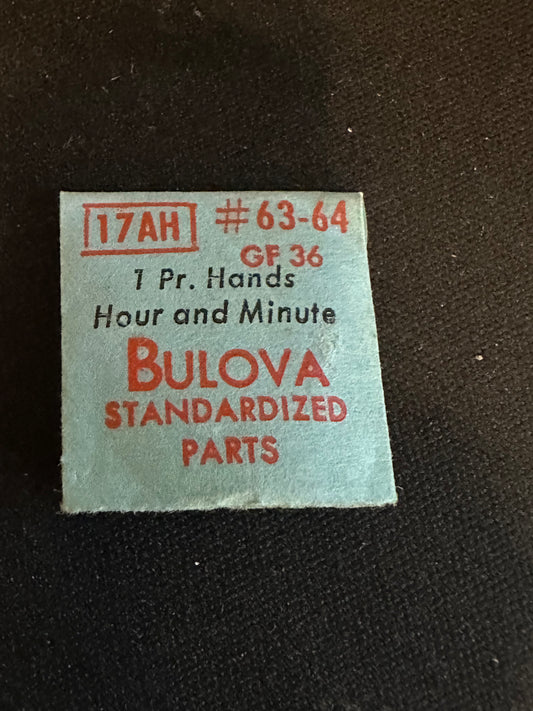Bulova Factory Hands for caliber 17AH, Gold GF36