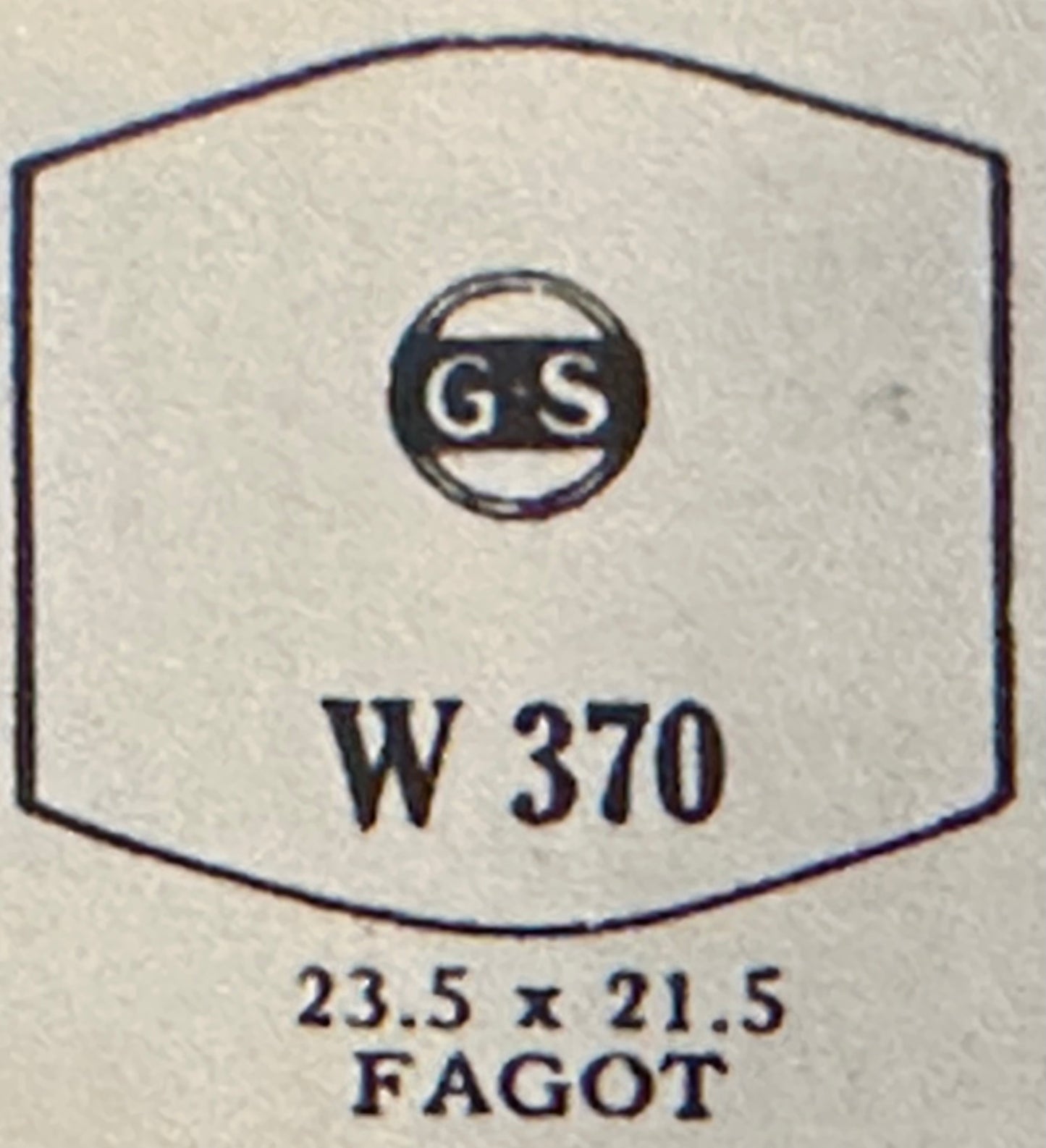 Mercury Flat Crystal W2351 (GS W370) for JAGOT (Swiss) - 23.5 x 21.5 mm - New