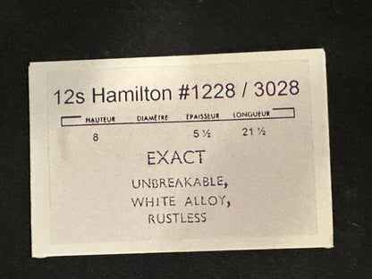 Hamilton 12s Mainspring No. 1228 / 3028 (EXACT) - Alloy