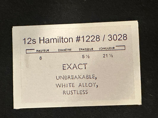 Hamilton 12s Mainspring No. 1228 / 3028 (EXACT) - Alloy