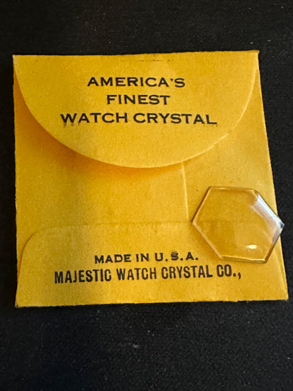 Mercury Flat Crystal H1351 (GS H398) for BULOVA - 13.5 x 12.8 mm - New