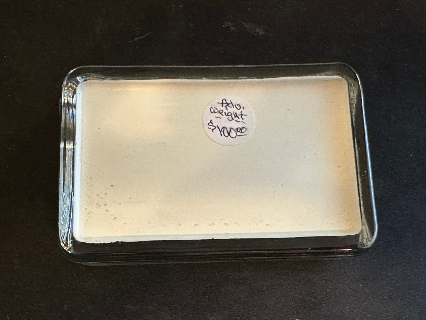 Elgin Durabalance Glass Advertising Paperweight