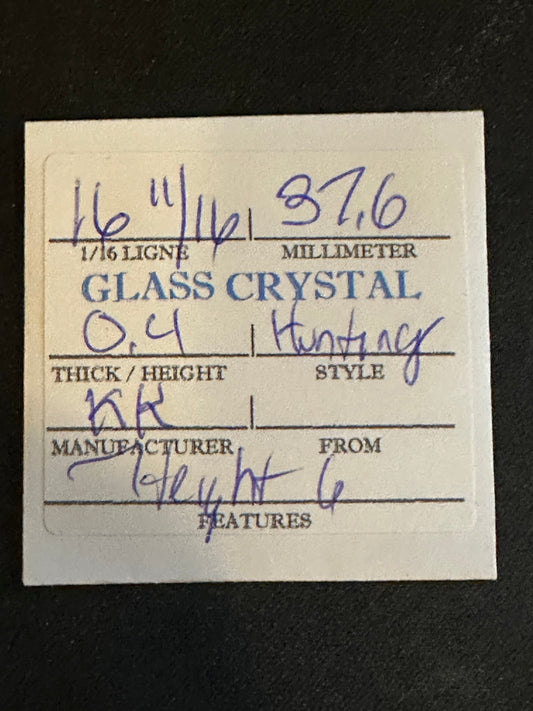 KK Vintage Glass Hunting Case Watch Crystal 16-11/16 (~37.6mm) - NOS