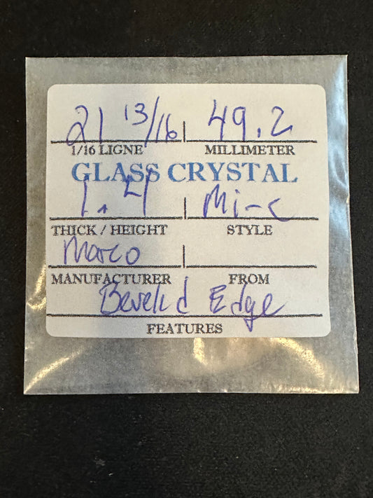 Marco Vintage Glass Pocket Watch Crystal 21-13/16 (~49.2mm) - NOS