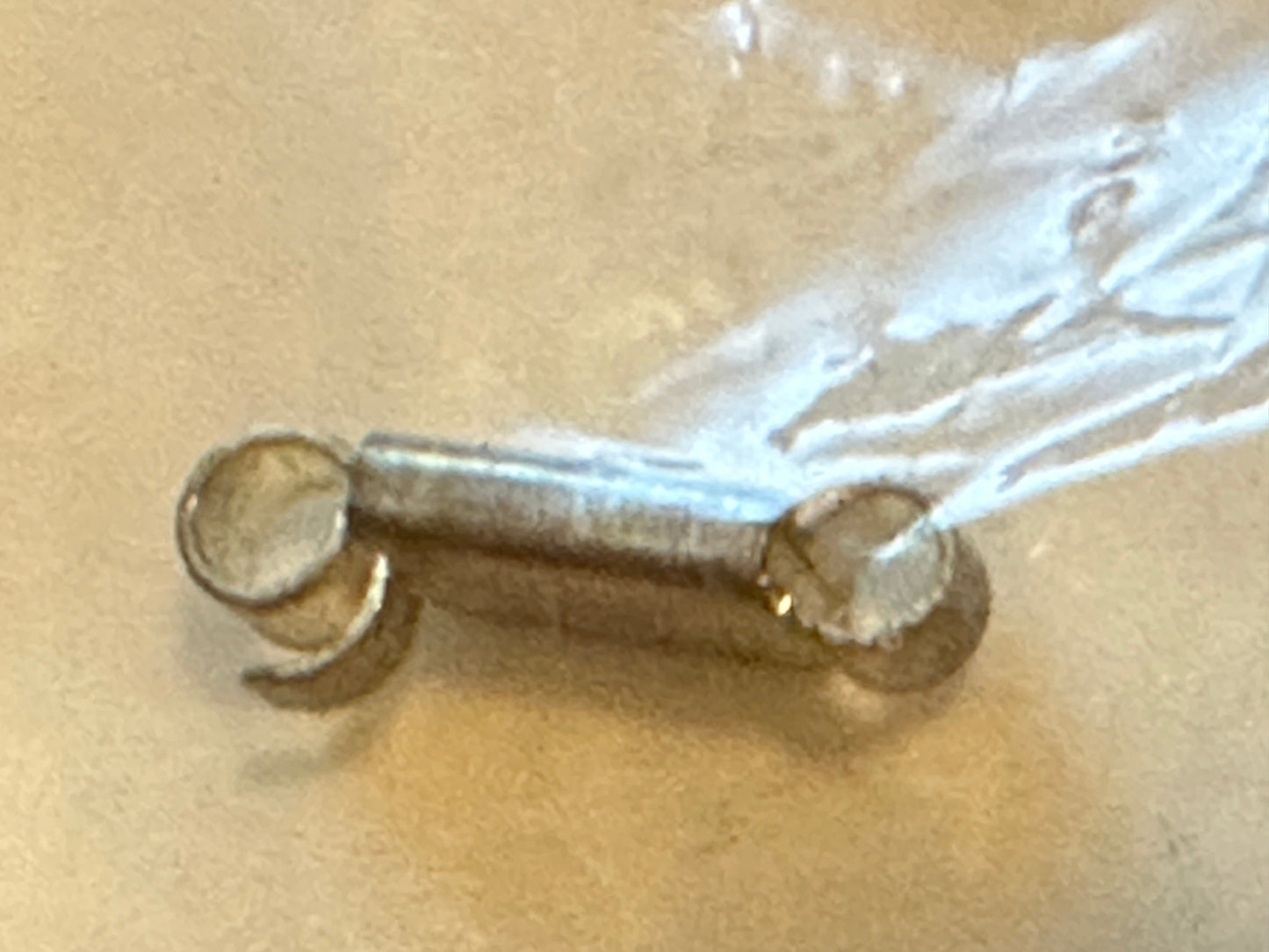 One Sterling Silver 6mm Rectangle Box Clasp - New in package