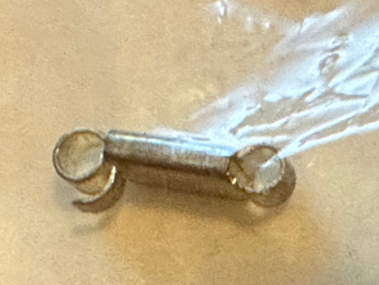 One Sterling Silver 6mm Rectangle Box Clasp - New in package