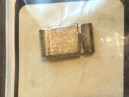 One Sterling Silver 10mm Rectangle Box Clasp - New in package