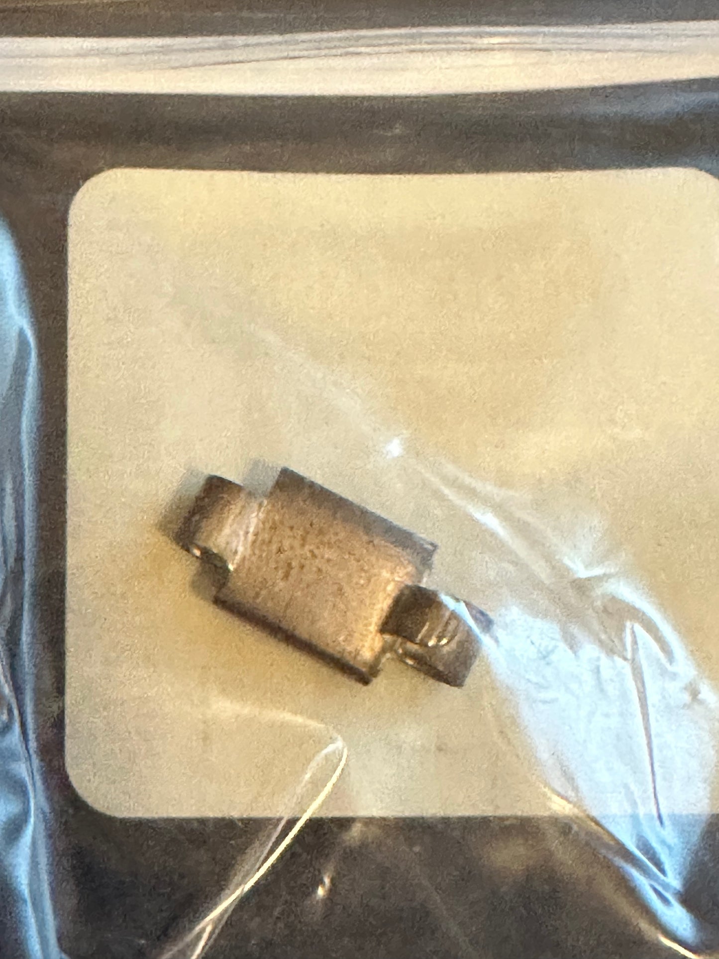 One Sterling Silver 8mm Rectangle Box Clasp - New in package