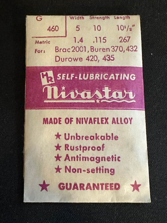 HR Nivastar Mainspring G460 for Brac 2001, Buren 370, 432, Durowe 420, 435 - Alloy