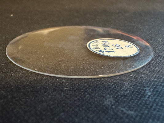 W. B. & C. Vintage Glass Hunting Case Watch Crystal 17-10/16 (~39.8mm) - NOS