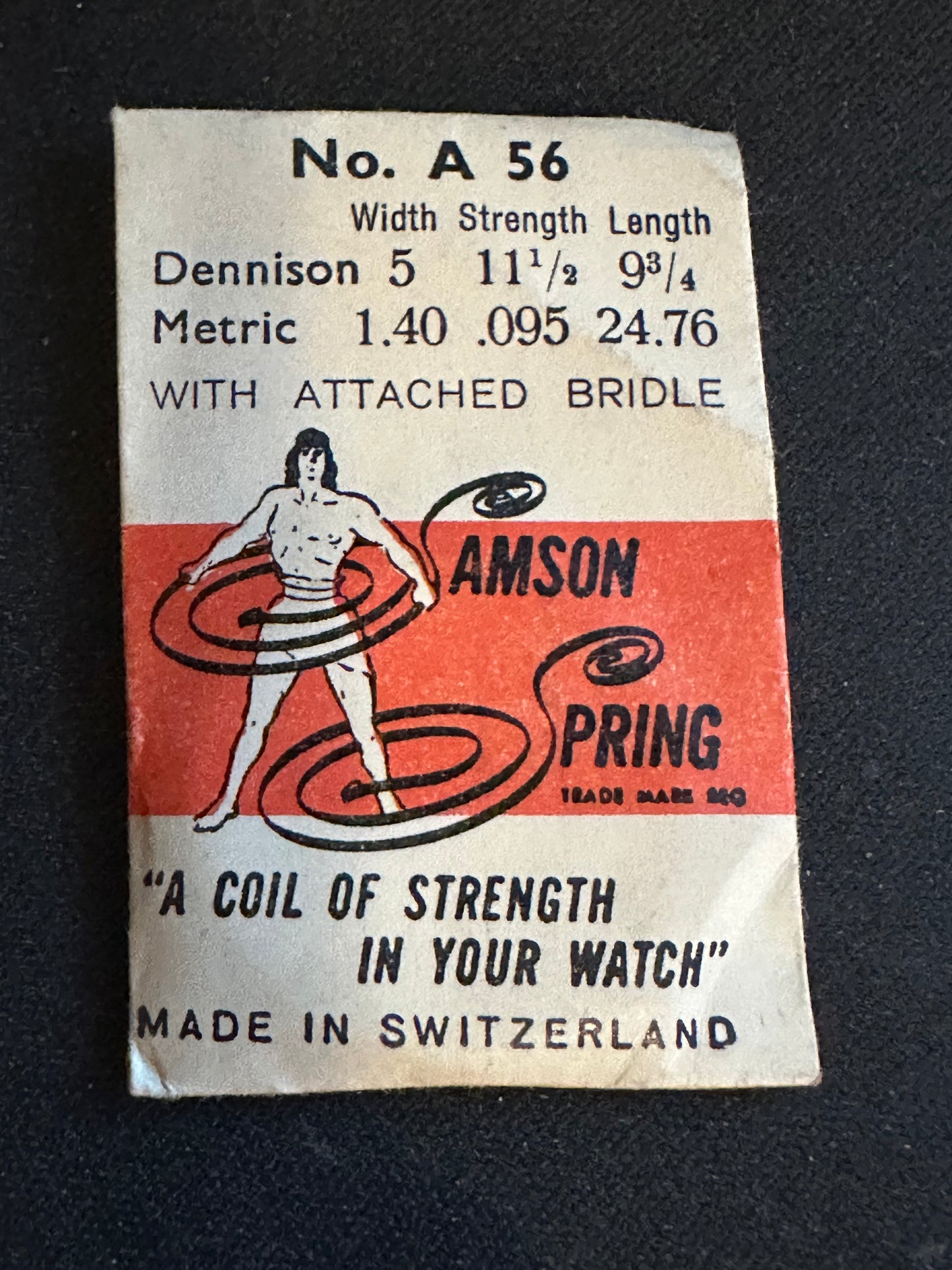 Samson Mainspring No. A56 for Universal 139, Kurth 384 Automatic - Steel