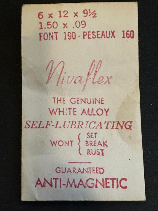 Nivaflex Unbreakable Mainspring for Font 190, Peseaux 160 - Alloy