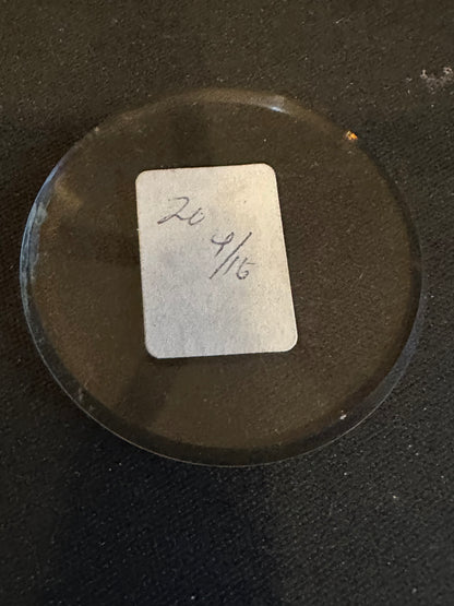 Vintage FLAT Glass Pocket Watch Crystal 20-4/16 (~45.5mm) - NOS