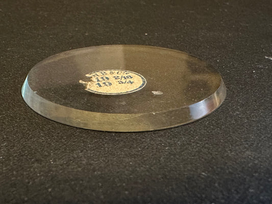 W. B. & C. Vintage FLAT Glass Pocket Watch Crystal 19-2/16 (~43.1mm) - NOS