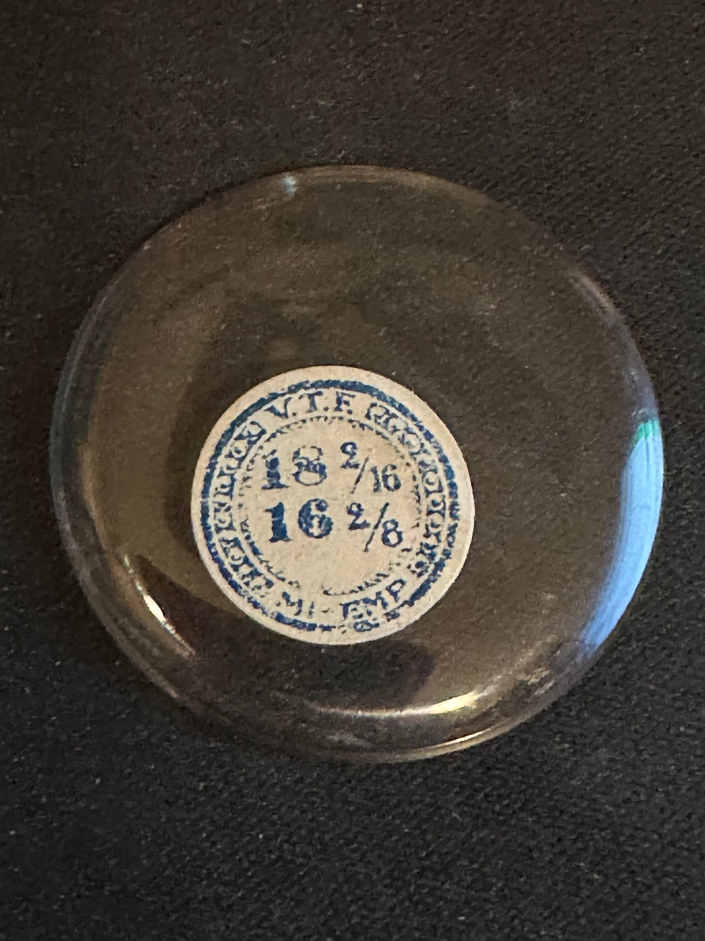 VTF Vintage Glass Pocket Watch Crystal 18-2/16 (~40.9mm) - NOS