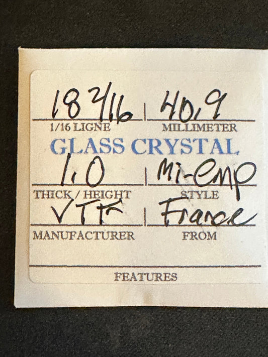 VTF Vintage Glass Pocket Watch Crystal 18-2/16 (~40.9mm) - NOS